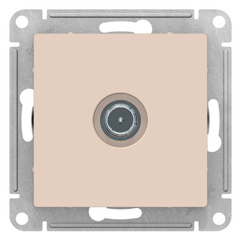 Розетка TV SE AtlasDesign оконечная 1DB, бежевая, механизм - Электрика, НВА - Выключатели и розетки - Розетки - . Магазин оборудования для автономного и резервного электропитания Ekosolar.ru в Находке