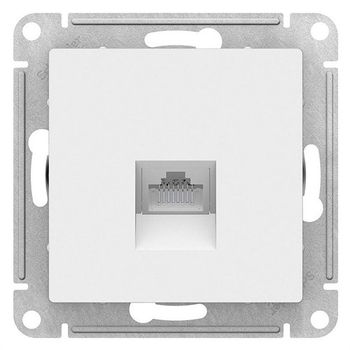 Розетка компьютерная SE AtlasDesign RJ45, белая механизм - Электрика, НВА - Выключатели и розетки - Розетки - . Магазин оборудования для автономного и резервного электропитания Ekosolar.ru в Находке