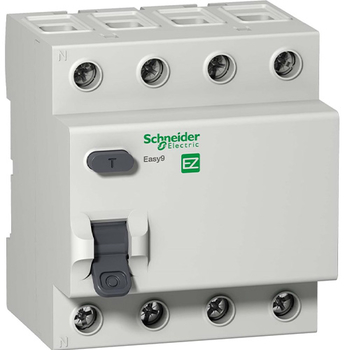 Дифференциальный выключатель Schneider Electric (УЗО) EASY 9 4P 40A 30мА АС 4,5 кА - Электрика, НВА - Модульное оборудование - Дифференциальные автоматы - . Магазин оборудования для автономного и резервного электропитания Ekosolar.ru в Находке