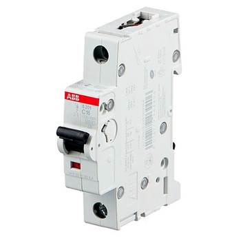 Автоматический выключатель ABB S201 1P 16А (С) 6kA - Электрика, НВА - Модульное оборудование - Автоматические выключатели - . Магазин оборудования для автономного и резервного электропитания Ekosolar.ru в Находке