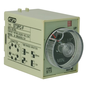 Реле времени 220V ST3PC-F (0.25-2m/20m/2h/12h) Энергия - Электрика, НВА - Реле, автоматизация и управление - Реле времени - . Магазин оборудования для автономного и резервного электропитания Ekosolar.ru в Находке