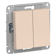 Переключатель Schneider Electric AtlasDesign 2-клавишный сх.6, 10АХ, бежевый механизм - Электрика, НВА - Выключатели и розетки - Выключатели - . Магазин оборудования для автономного и резервного электропитания Ekosolar.ru в Находке