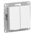 Выключатель Schneider Electric AtlasDesign 2-клавишный сх.5, 10АХ, белый, механизм - Электрика, НВА - Выключатели и розетки - Выключатели - . Магазин оборудования для автономного и резервного электропитания Ekosolar.ru в Находке