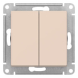 Выключатель Schneider Electric AtlasDesign 2-клавишный сх.5, 10АХ, бежевый, механизм - Электрика, НВА - Выключатели и розетки - Выключатели - . Магазин оборудования для автономного и резервного электропитания Ekosolar.ru в Находке