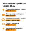 ИБП Энергия Гарант 750 + Аккумулятор S 33 Ач - 12В (450Вт - 40мин) - ИБП и АКБ - ИБП для котлов - . Магазин оборудования для автономного и резервного электропитания Ekosolar.ru в Находке