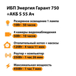 ИБП Энергия Гарант 750 + Аккумулятор S 55 Ач - 12В (450Вт - 67мин) - ИБП и АКБ - ИБП для котлов - . Магазин оборудования для автономного и резервного электропитания Ekosolar.ru в Находке