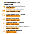 ИБП для котла Энергия Про 2300 + Аккумулятор 100 Ач 12 В (1600Вт - 34мин) - ИБП и АКБ - ИБП для котлов - . Магазин оборудования для автономного и резервного электропитания Ekosolar.ru в Находке